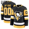 Lapsille NHL Pittsburgh Penguins Pelipaita Custom Fanatics Premium 2024-25 koti Musta